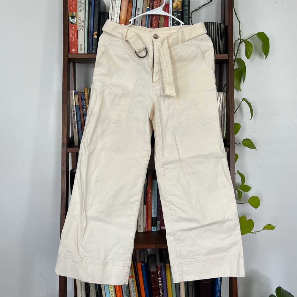 Madewell Wide Leg High Waisted Canvas Pants